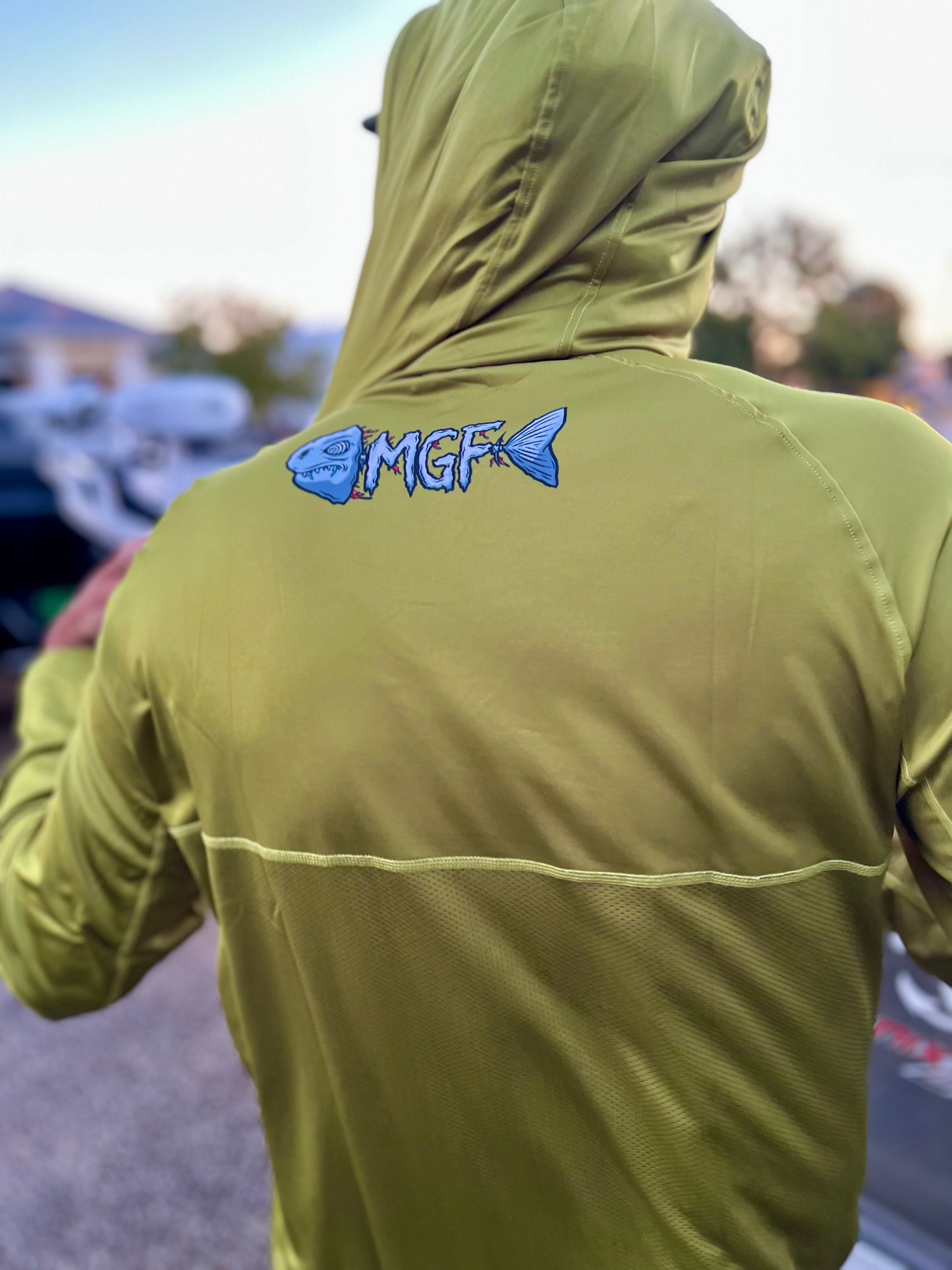 Slime Green Hooded Fishing Jersey