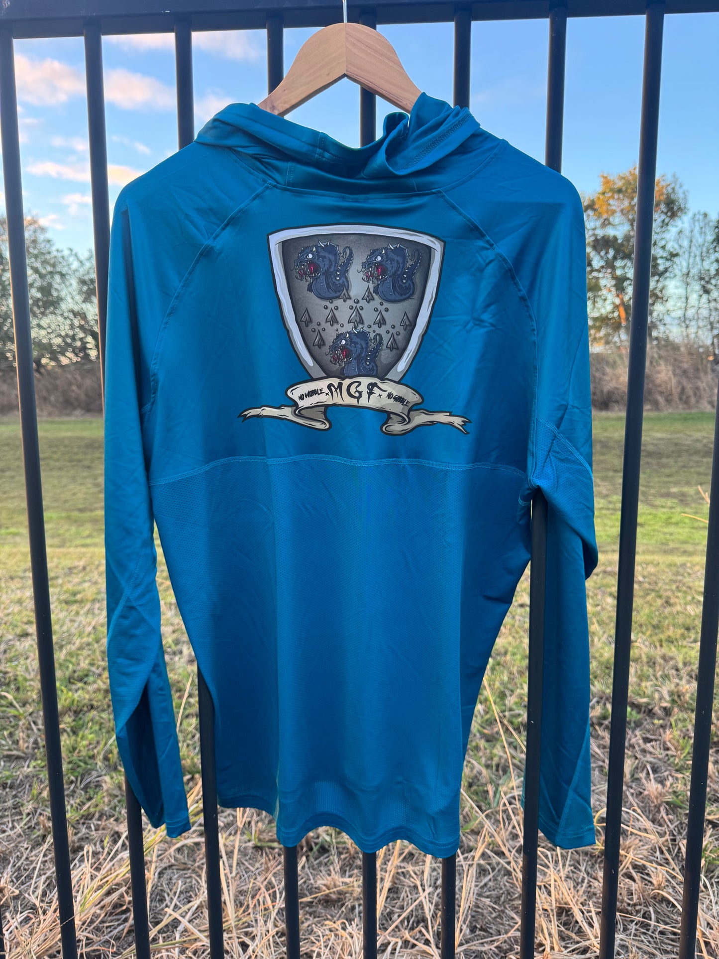 Kids MGF Tusky Teal Take 2 Hooded Fishing Shirt