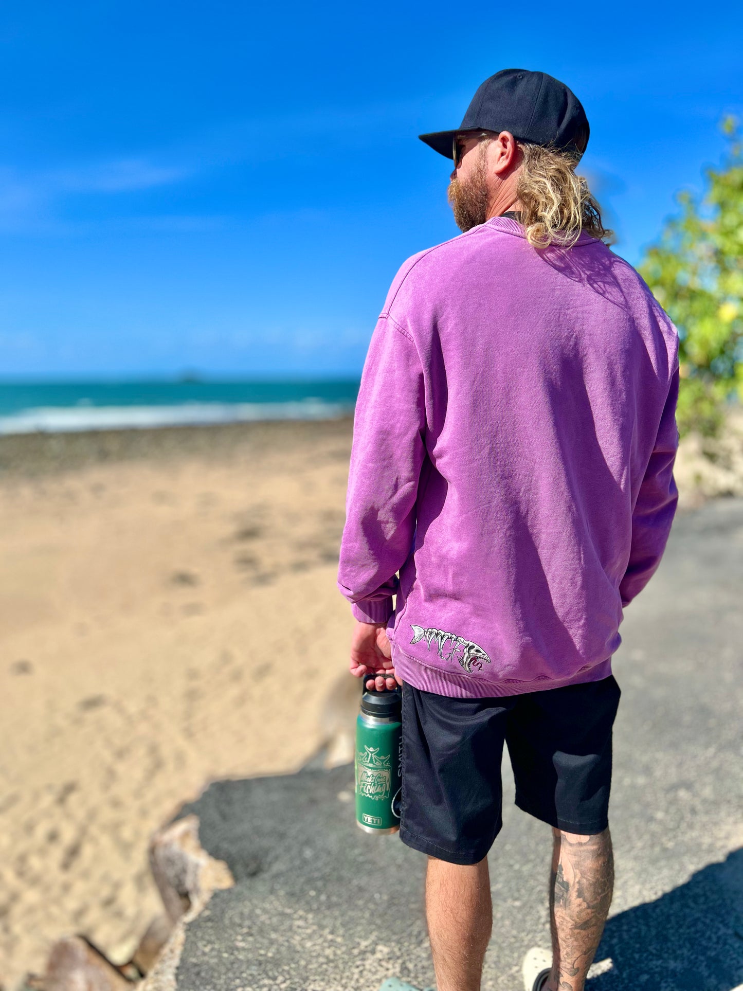 Swamp Monster Retro Jumper - Purple Rain