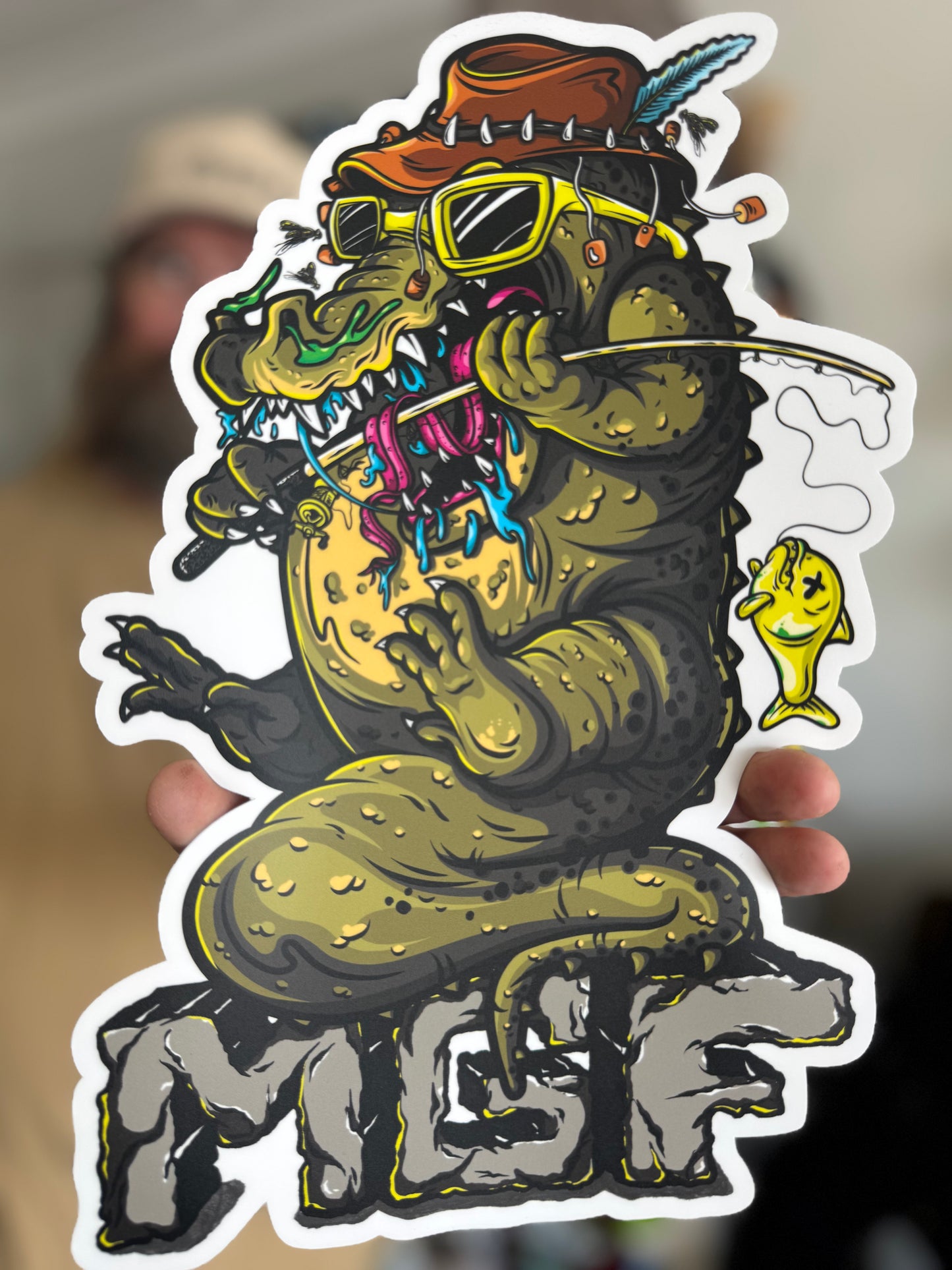 Extra Large Croc Bait Decal