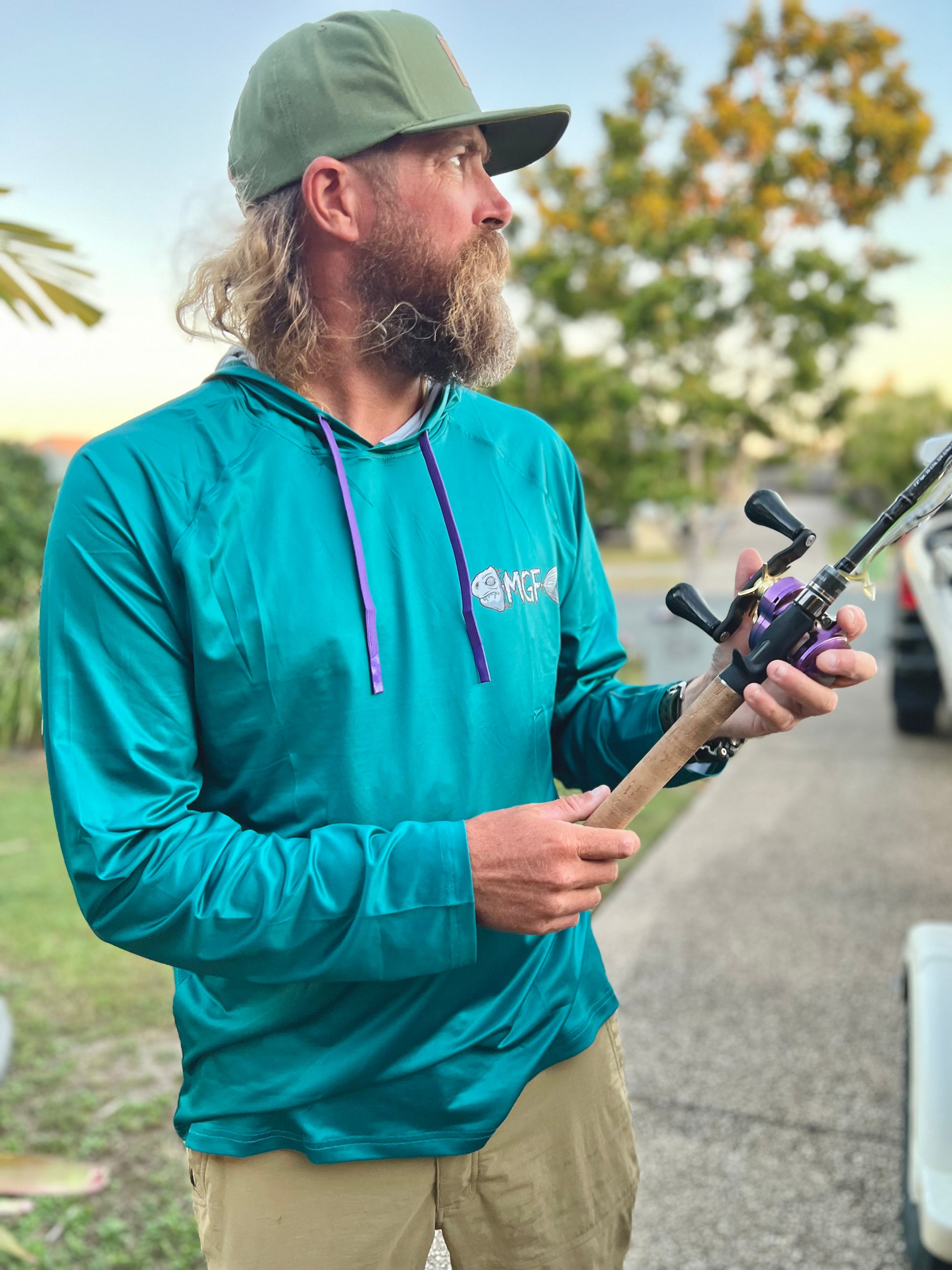 Tusky Teal Hooded Jersey – MGF Apparel