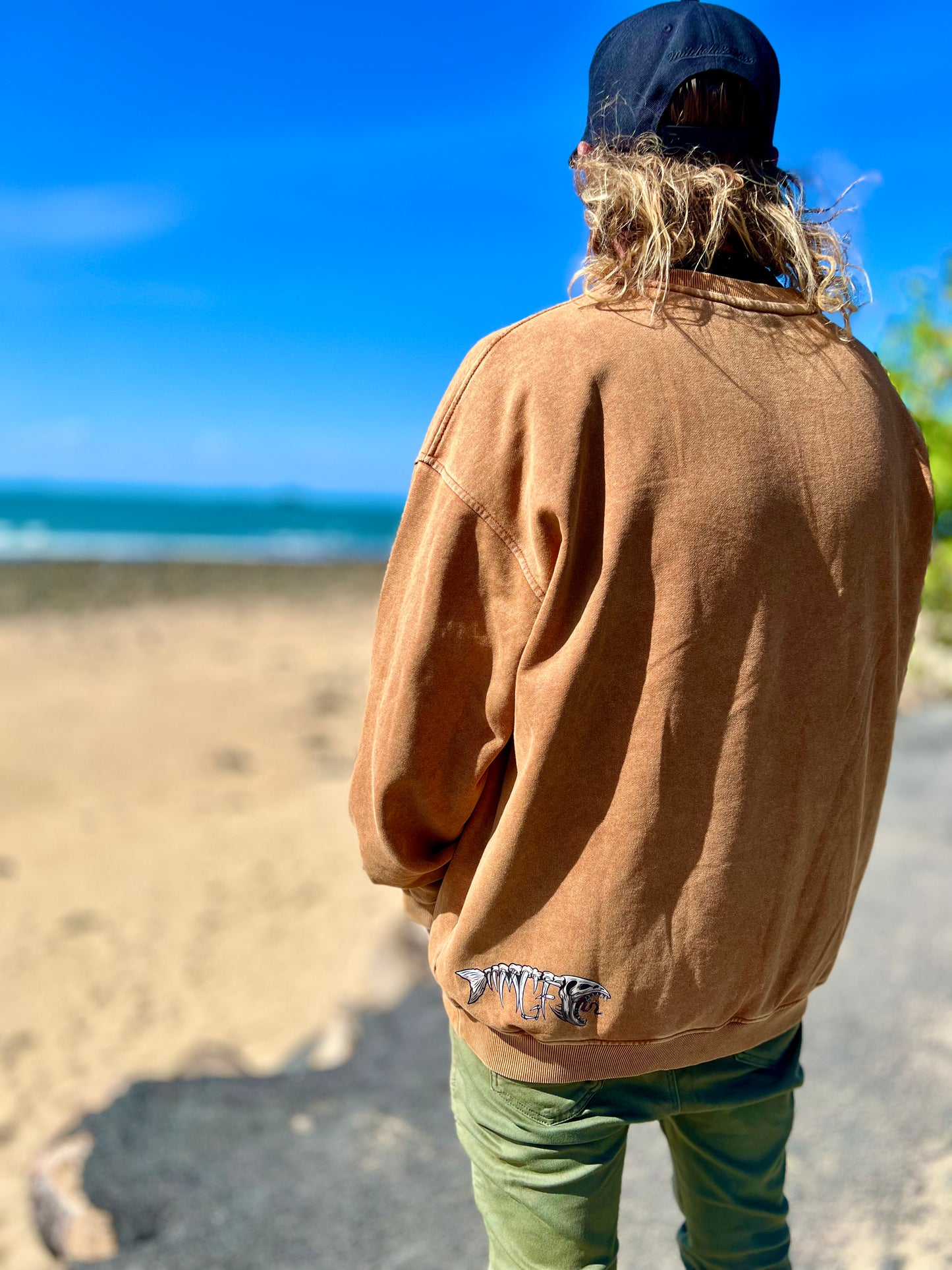 Swamp Monster Retro Jumper - Brown Dog