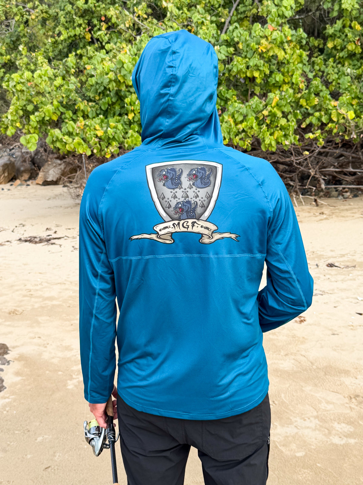 Kids MGF Tusky Teal Take 2 Hooded Fishing Shirt